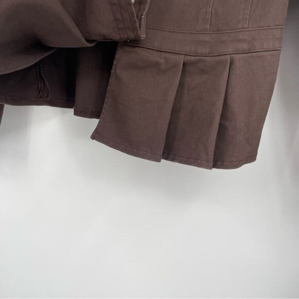 Boston Proper Brown Blazer Peplum Pleated Size 8 - Picture 9 of 13